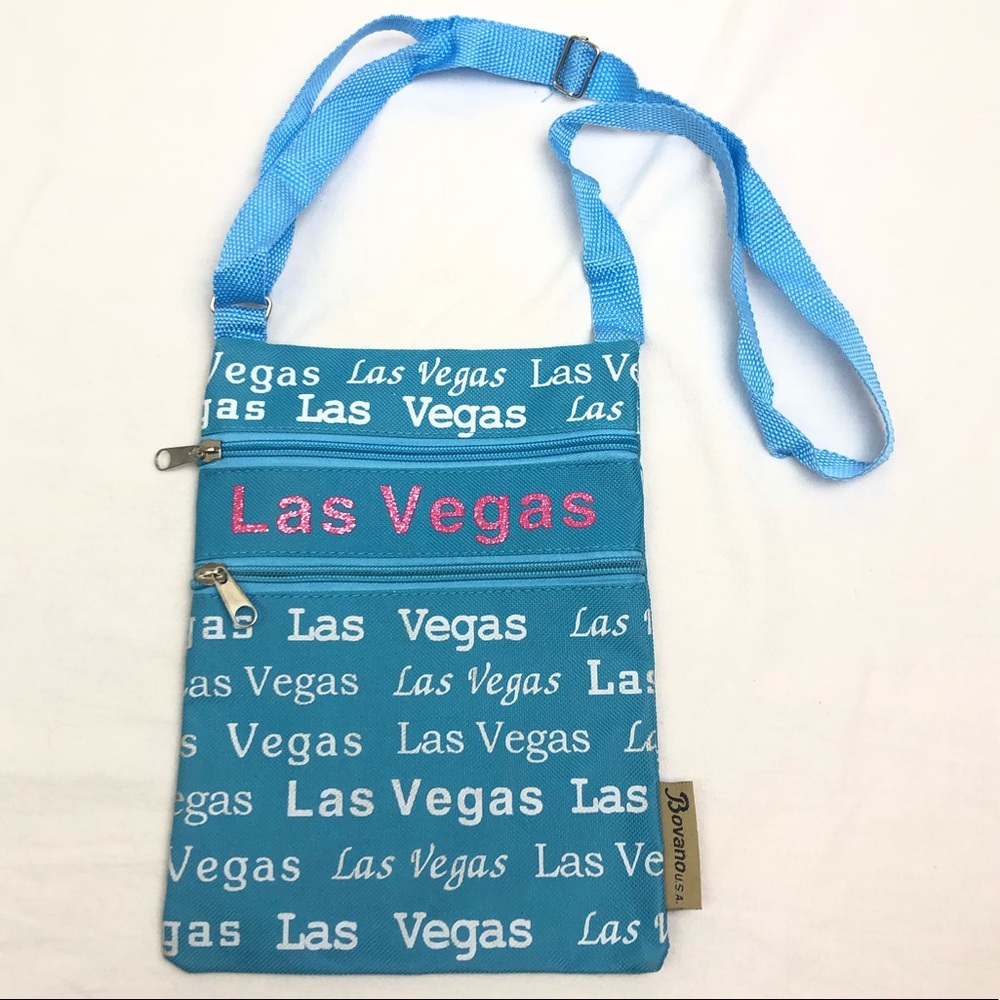 Like new Bovano Las Began Crossbody bag blue